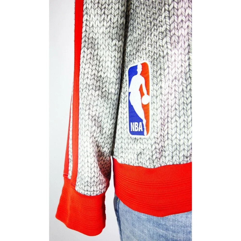 NBA Adidas Basketball Warm Up Jacket Player Issued Zip/Snap Button Up Size Small